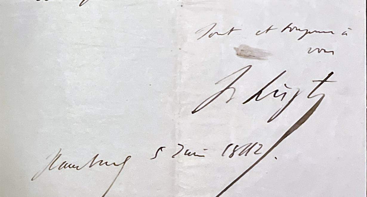 Historical autograph — Franz Liszt signed letter